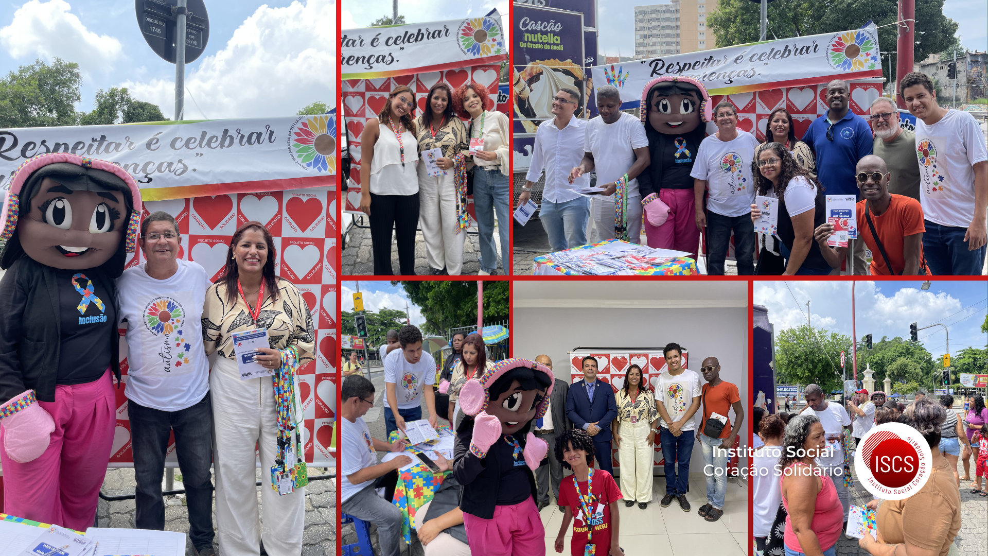 Ação de conscientização sobre o autismo no Largo da Penha
